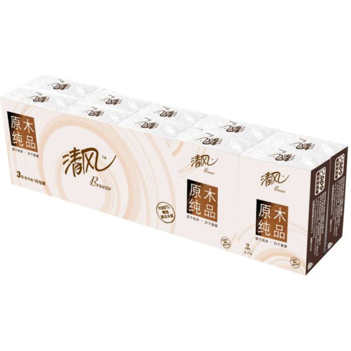 供應(yīng)清風(fēng) B66AC 手帕紙原木純品3層10包