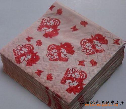 (比翼雙飛款)彩色餐巾紙，可OEM訂制圖案紙巾