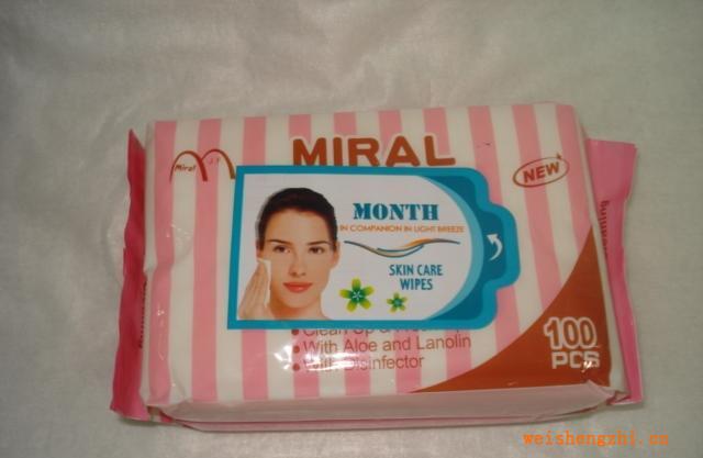 100片美容濕巾，女士濕巾，卸妝濕巾，消毒濕巾