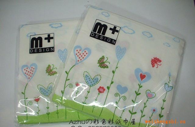 （溫馨港彎）彩色餐桌紙巾，彩色圖案紙巾，廣告紙巾