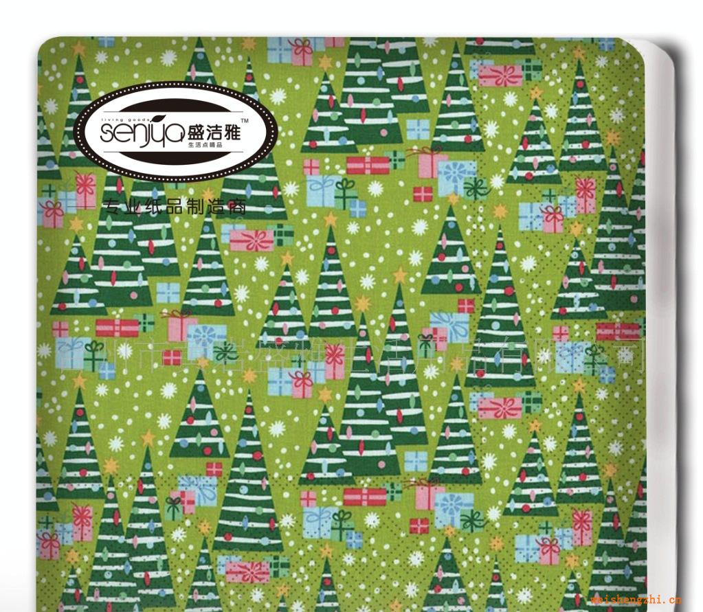 廠家直供供應圣誕節(jié)圖案彩色餐巾紙