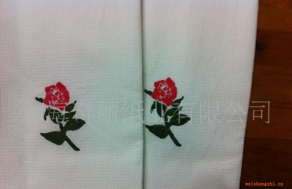 低價供應(yīng)高級雙色airlaid無塵餐巾紙，柔巾卷,廚房用紙