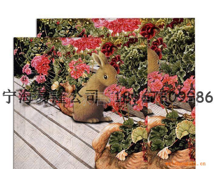 PN1009食品級33*33印刷印花餐巾紙（自有圖案）