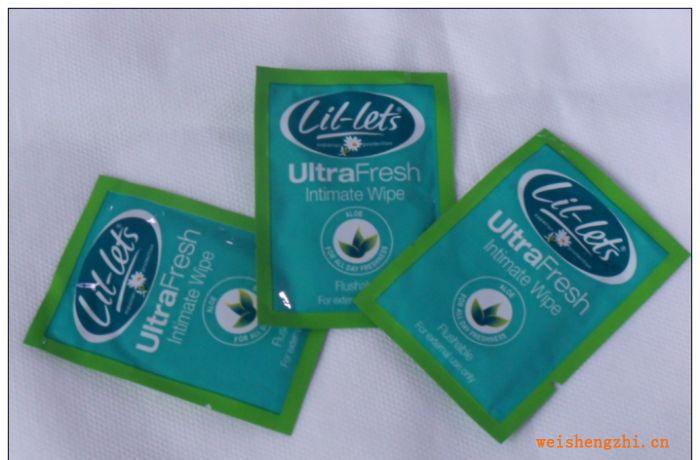 單片獨(dú)立包裝深度潔陰護(hù)陰濕巾外出旅行便攜