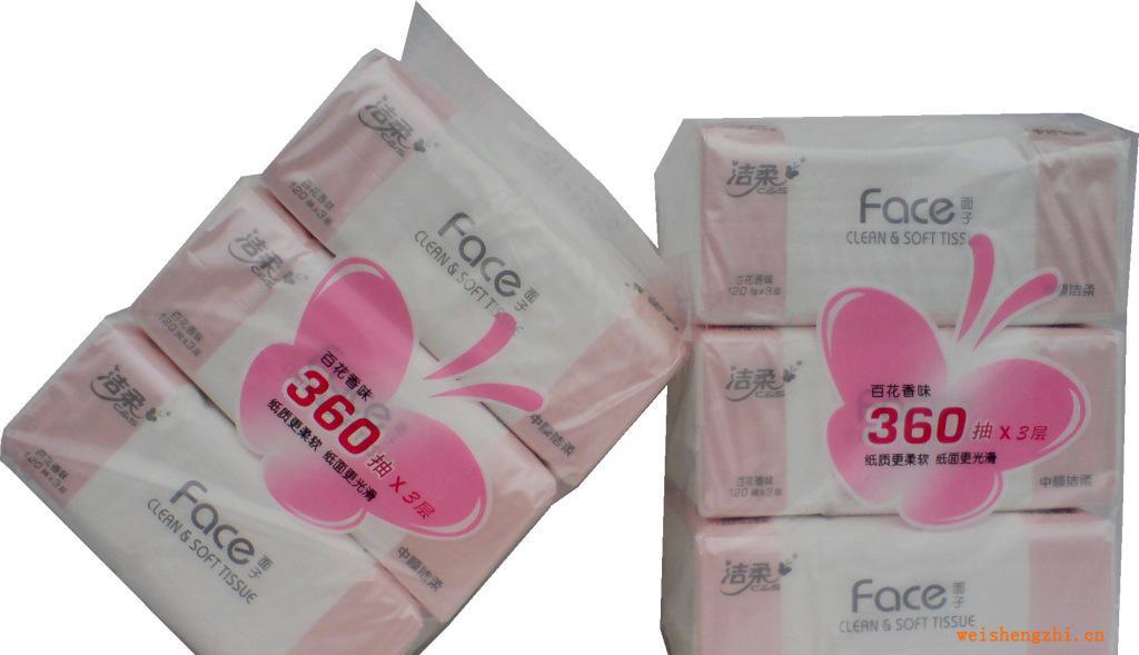 潔柔百花香三包裝軟抽