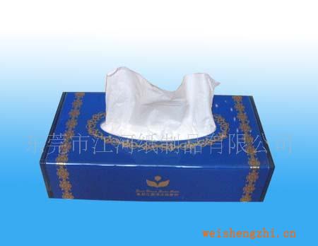 廣東東莞江河純木漿盒裝紙巾,盒紙，面巾紙，餐巾紙，印花紙巾