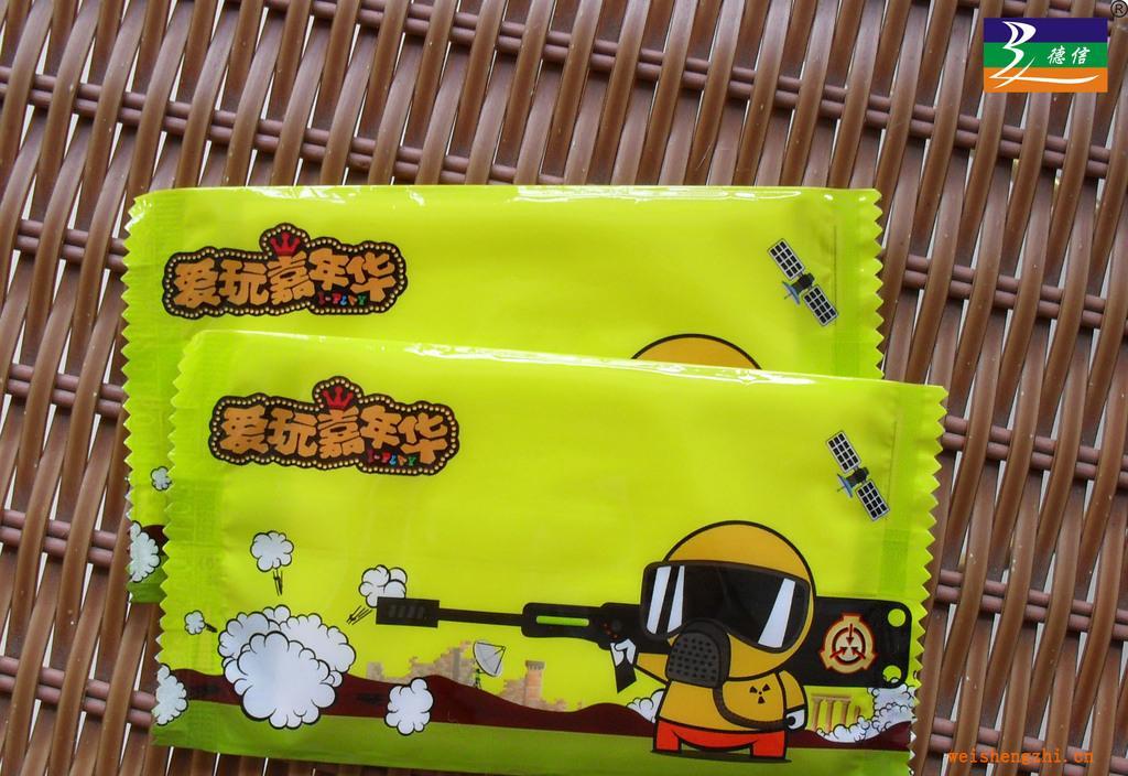 供應(yīng)單片裝促銷濕巾，檸檬水果香味濕巾，牛奶香味濕巾，清潔濕巾