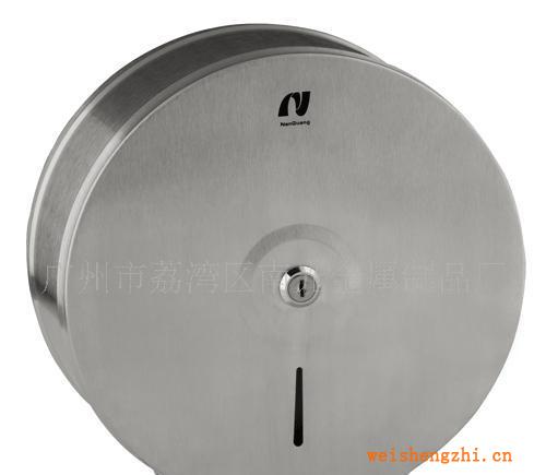 供應酒店客房用品不銹鋼產(chǎn)品圓卷紙架，大盤紙盒