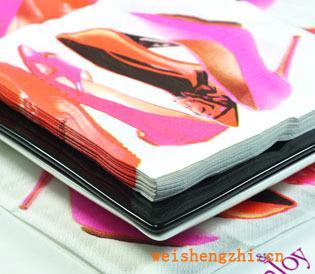 促銷廣告紙巾彩色印刷餐巾紙印花紙巾