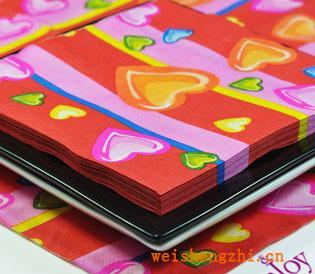 節(jié)日餐巾紙彩色印刷紙巾酒店用紙創(chuàng)意紙巾