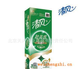 清風(fēng)282段三層10粒空心卷紙金紅葉