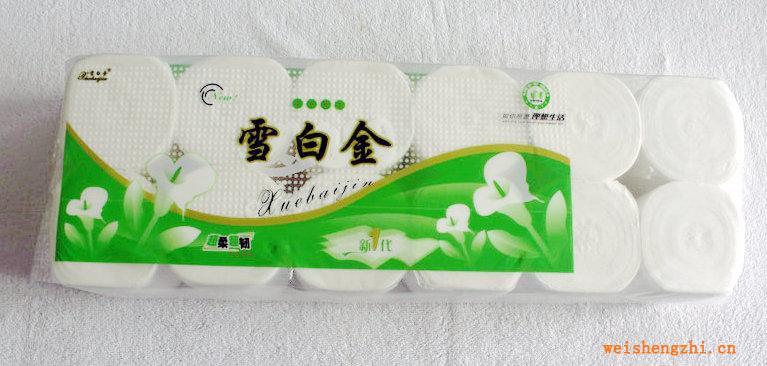 廠家批發(fā)衛(wèi)生紙，實(shí)心生活用紙，雪白金255A可訂做