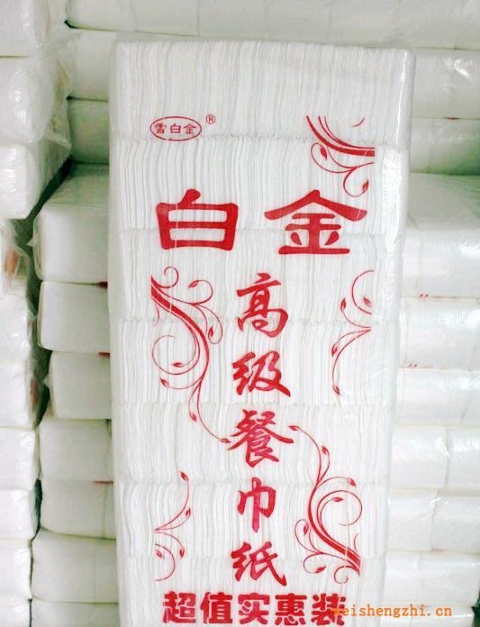 雪白金高級(jí)餐巾紙批發(fā)廠家批發(fā)一次性餐巾紙，紅9排袋裝牡丹花