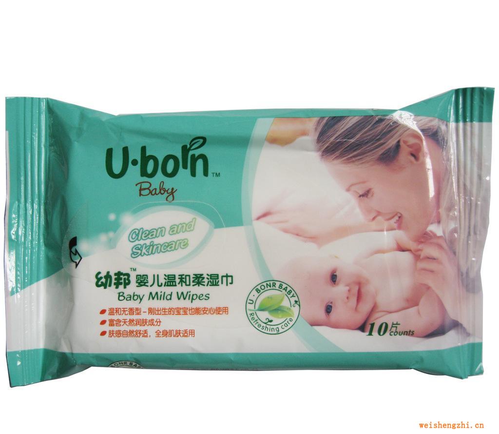 幼邦嬰兒溫和柔濕巾批發(fā)10片裝高品質無紡布