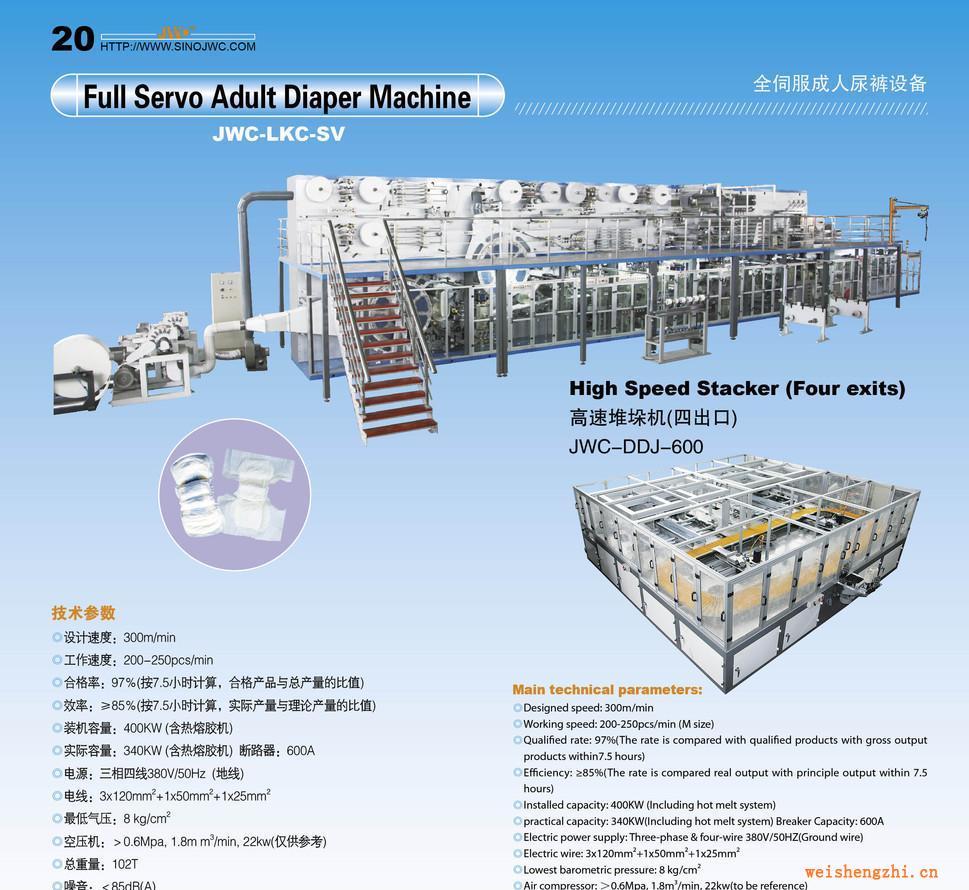 全伺服成人尿褲生產(chǎn)線、紙尿褲?rùn)C(jī)、訓(xùn)練褲生產(chǎn)線（JWC-LKC-SV)