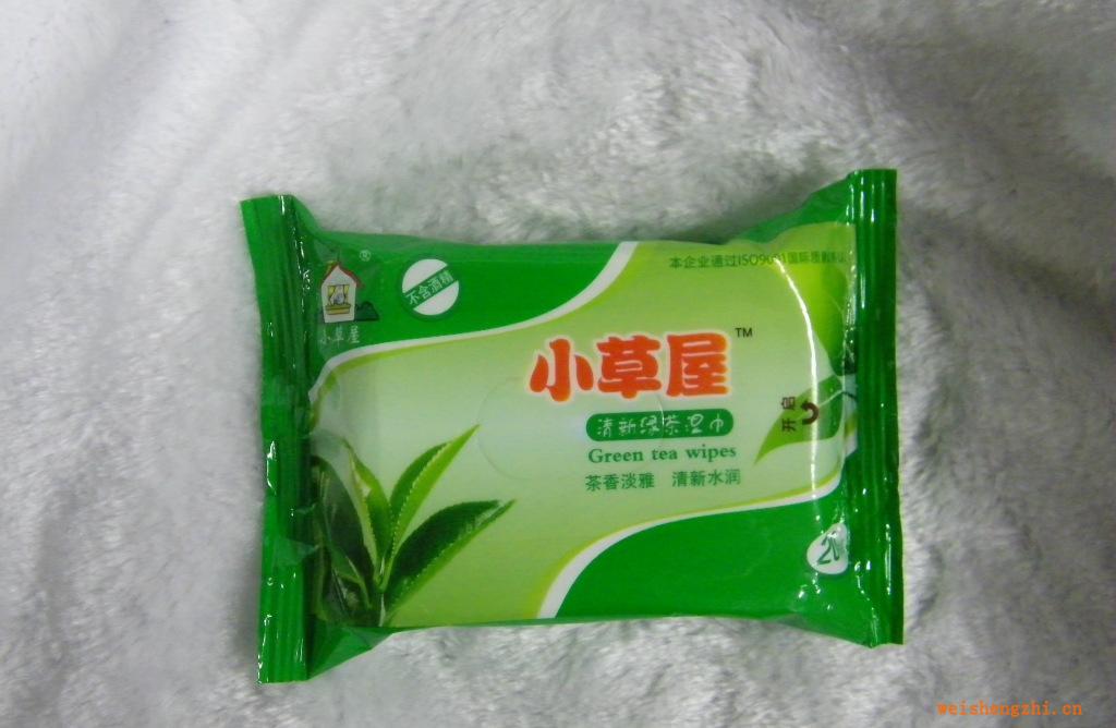 高檔潔膚濕巾、綠茶清新濕巾20片