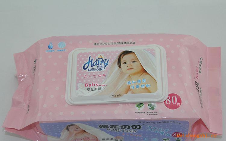80片加厚快樂貝貝高檔濕巾嬰兒濕巾溫和濕巾淡淡清香廠家生產(chǎn)