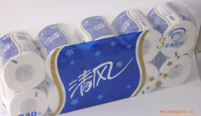 供應(yīng)優(yōu)質(zhì)清風(fēng)卷紙超級(jí)實(shí)惠裝清香130g三層卷紙240段/卷