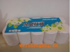朵朵花開1250克圓10卷衛(wèi)生紙甘蔗漿