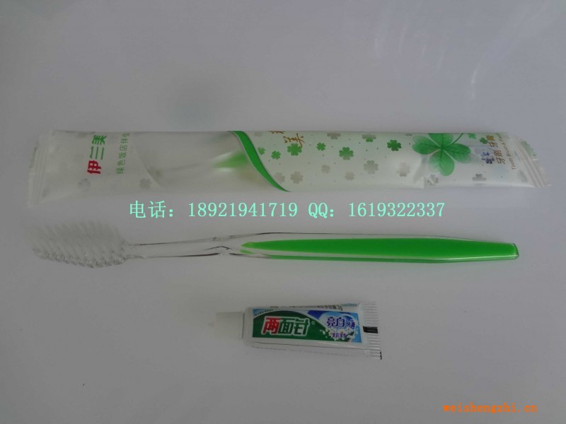 雙色舌頭牙刷兩面針牙膏環(huán)保塑料袋包裝