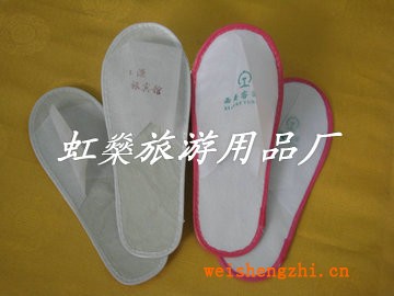 白色無紡布印字拖鞋