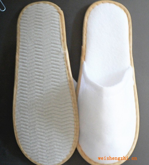 拉毛絨，水波紋拖鞋