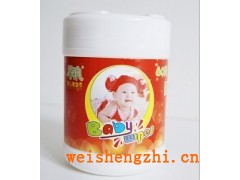 大連邦琪衛(wèi)生用品有限公司|嬰兒桶裝濕巾|紅色嬰兒小桶60片
