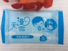 天漫雪柔膚柔濕巾10片|山東濕巾廠家|東營濕巾廠家