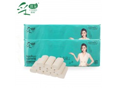 采琪采本色竹漿卷紙衛(wèi)生紙家用手紙4層700g扁卷紙家用廁紙