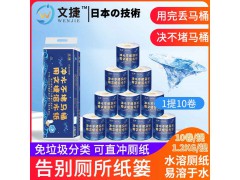 蘇州環(huán)保易容文捷紙衛(wèi)生紙溶水紙可沖水卷筒紙廁紙有芯紙1提